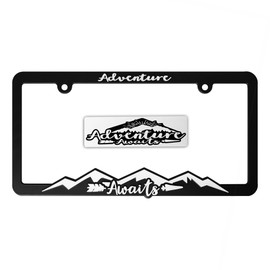 Adventure Awaits License Plate Frame Tag Bracket