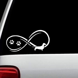 Infinity Dachshund Dog Decal Sticker for Car Window D1089
