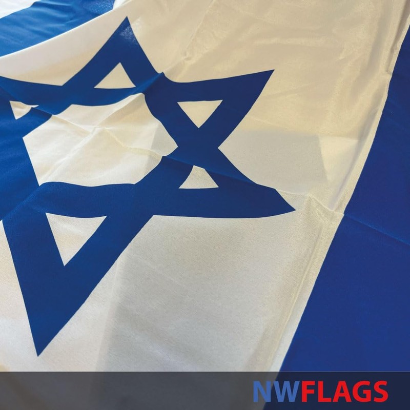 NWFlags Israel Flag 5ft x 3ft 75d Premium Polyester Suitable