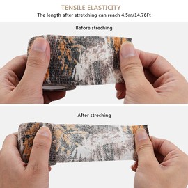 EAmber Camo Gun Wrap Tape Rifle Shotgun Camouflage Form Wrap 1.96'' x 177'' Military Army Hunting Self-Adhesive Protective Bandage for Rifles,Flashlights,Knife,Bicycle