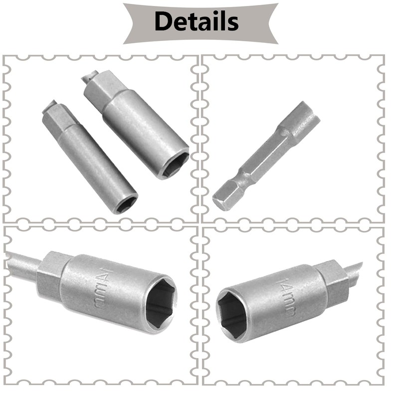 Nut Driver Bit 11mm, 80mm Length, 1/4 inch Hex Shank,