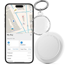 Smart Tracker Tags 1 Pack, Air Tracker tag Both iOS and Android Compatible, Bluetooth Tracker for Android, Item Locator, Luggage Tracker, Key Finder for Your Keys, Wallet etc