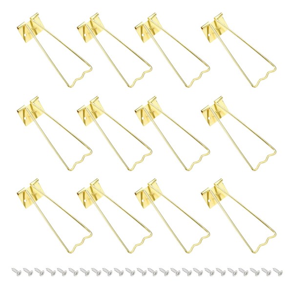 PATIKIL 4.37" Easel Back, 12 Sets Metal Picture Frame Back