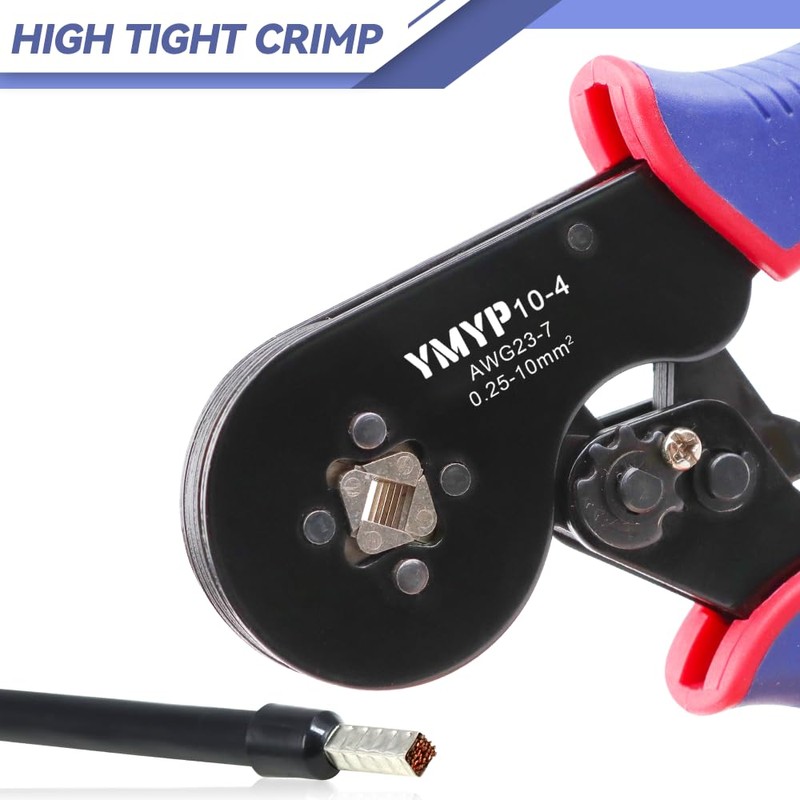 YMYP Ferrule Crimping Tool AWG 23-7 (0.25mm²-10mm²) with 1900PCS Ferrules