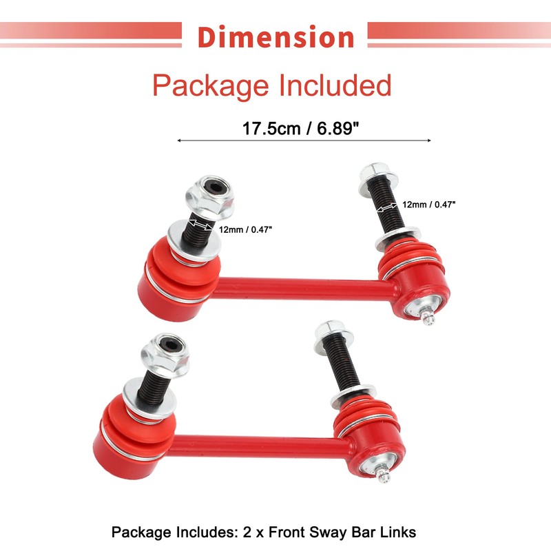 X AUTOHAUX 2 Pcs Front Sway Bar Links Stabilizer Link