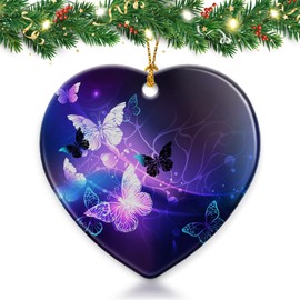GGEB Butterfly Ornament,Christmas Ornaments,Butterfly Christmas Decoration,Holiday Present Idea,Butterfly Ornaments for Christmas Tree,Heirloom Keepsake,Butterfly Gifts Ideas,Holiday Decorations Gift