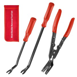 Amusingtao 3Pcs Auto Clip Pliers Set,Fastener Remover Kit with Storage Bag for Car Trim, Door Panel, Upholstery, Dashboard, and Plastic Fasteners Removal