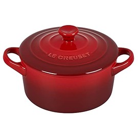 Le Creuset Stoneware Mini Round Cocotte, 14 oz., Cerise
