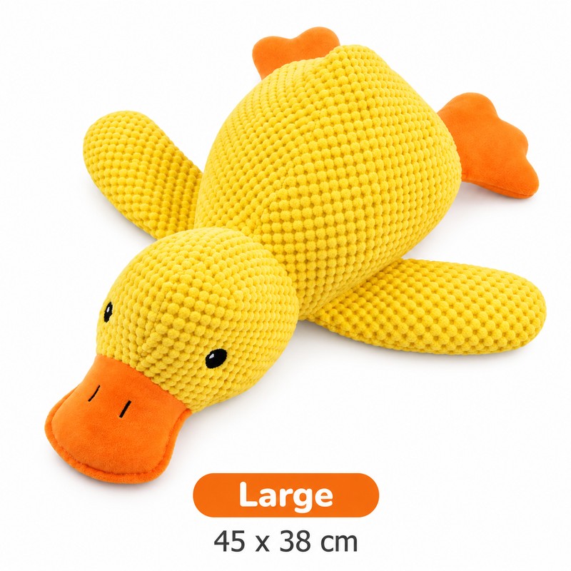 Squeaky Duck Plush Dog Toy for Interactive Play – Soft