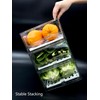 Femoliyes Refrigerator Organizers and Storage Drawer, Stackable Fruit Storage Containers