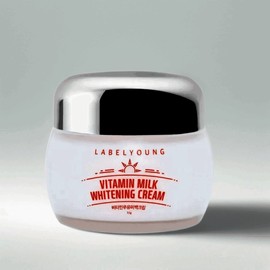 Labelyoung Whitening Cream Instant Tone Up Reduces Spots, Freckles and Blemishes Shocking Vitamin Milk Whitening Cream 55g Vitamin Milk Whitening Cream x 55g / 라벨영 미백크림 즉각 톤업 기미 주근깨 잡티 완화 쇼킹 비타민 우유 미백크림 55g 비타민 우유 미백크림 x 55g X 1개