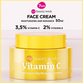 7DAYS Vitamin C Face Cream with Vitamin E and Tropical Fruit Complex | Anti Aging Face Moisturiser | Acne Treatment | Korean Skincare | Beauty Products | Personal Care, 1 pc x 50 ml