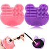 TailaiMei 2 Pack Makeup Brush Cleaning Mat with Color Removal