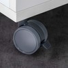 Emuca 2036421 Pack of 4 grey swivel castors for furniture