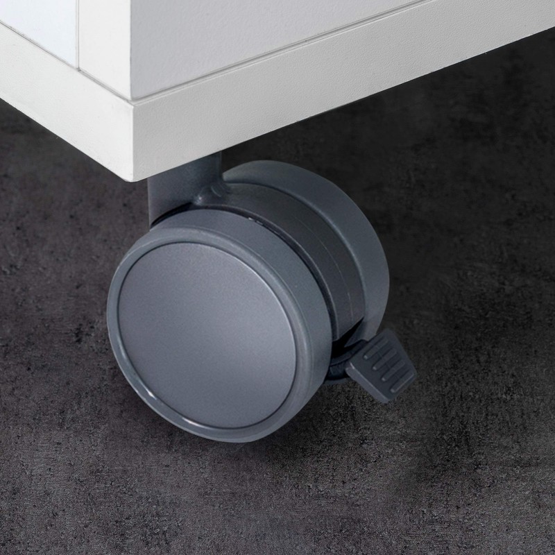 Emuca 2036421 Pack of 4 grey swivel castors for furniture