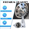 33mm x 4-3/4" Chromed Spike Lug Nuts Covers Thread-On, ABS