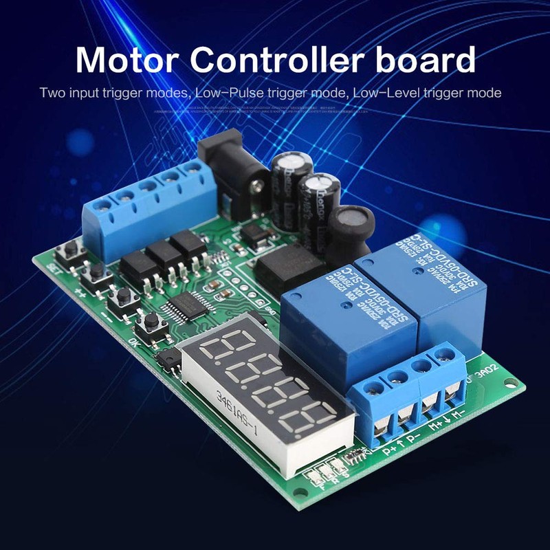 Cunyuer 5-24V Motor Forward/Reverse Controller, Motor Controller Board, Timing Delay