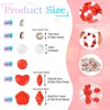 FASHEWELRY 70pcs Beads Silicone 15mm Silicone Beads 10mm Rhinestone Spacer