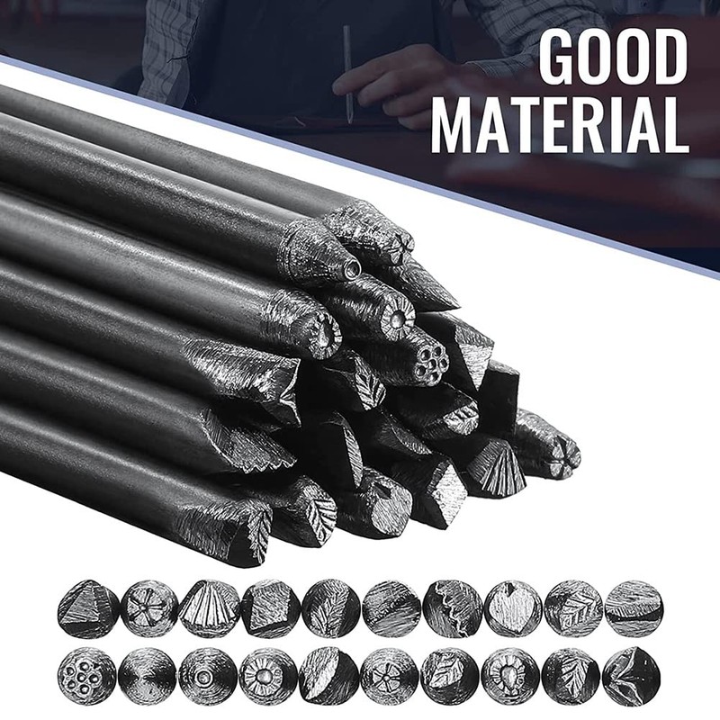 Lyaciomn 20 Packs Steel Punches 4 mm Flower Punch Stamp