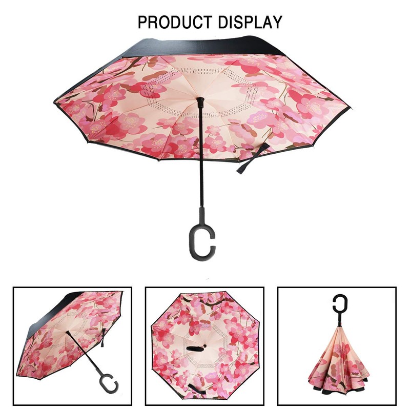 MRTLLOA 40/49/56 Inch Oversize Windproof Inverted Reverse Upside Down Umbrella,