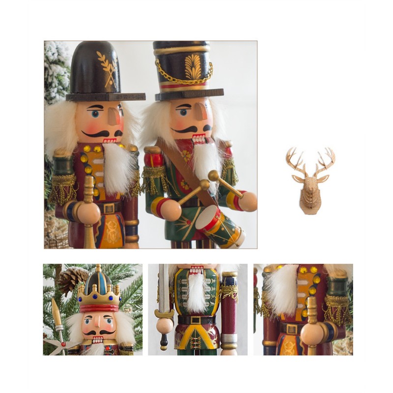 Christmas Wooden Nutcracker Figures 12 inch Nutcracker Ornament Christmas Decorations