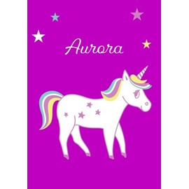 Aurora: Unicorn Notebook / Coloring Book / Diary - DIN A4 - blank