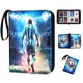 Scrapbook for Football Cards, Card Holder for Football, 50 Pages 400 Cards Capacity Football Scrapbook, for Football Cards, Autograph Cards, Album for Storing Trading Cards