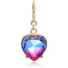Betsey Johnson Ombre Stone Heart Drop Earrings