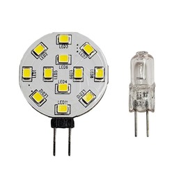 WeiHong G4 LED Bulb,20 Watt Equivalent, Bi-Pin LED Disc, JC Side Pin, 12V-24V AC/DC Low Volt, CRI>85, 350 Lumens(5,White)