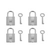 Pastlla 4 Pcs Mini Padlock Metal Padlock Mini Small Lock