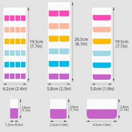 Avecmoi Kleberegisterkarten, 420 Stück Registeraufkleber, 3 Verschiedenen Größen Colored Page Markers Tabs, Haftstreifen Index Tabs für Büro, Dokumente, Bücher, Kalender Buch