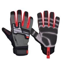Scan Pro Mechanics Gloves – Protective Work Gloves with Reinforced Grip Palm, Anti-Impact Knuckle Protection, Synthetic Leather, Flexible Spandex & Adjustable Fit, EN388 Rated – Size L (9)