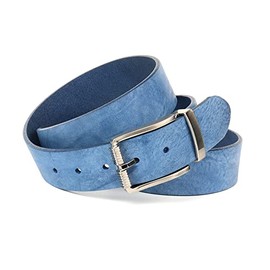 Anthoni Crown Women's Leather Belt, jeans blue