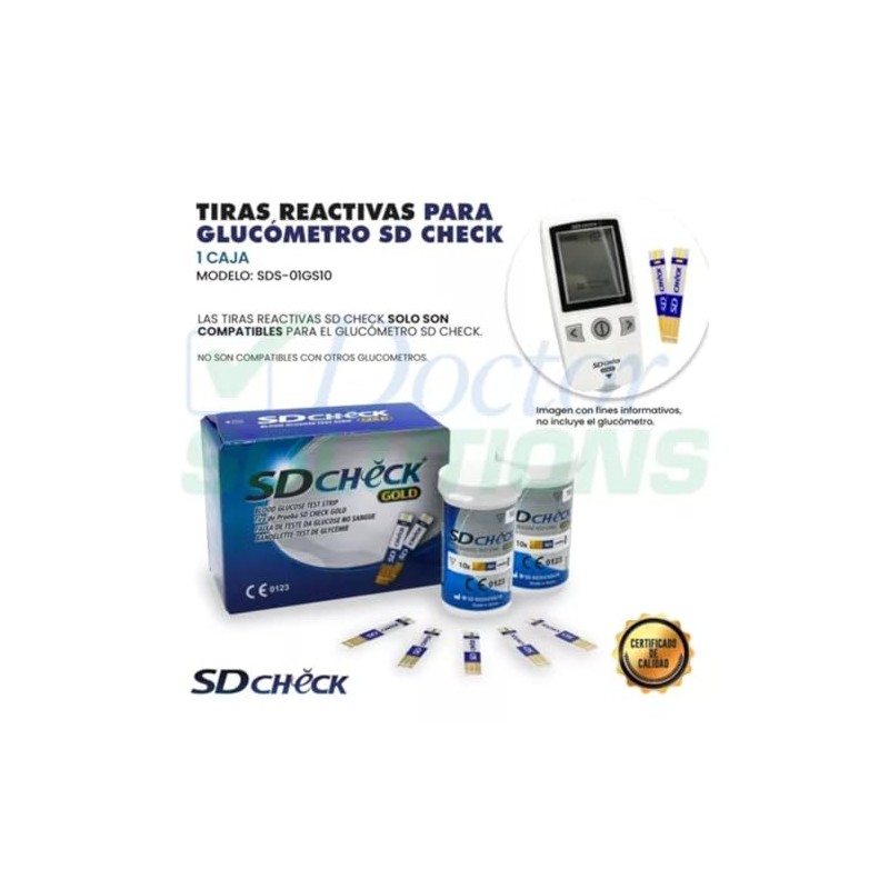 SD CHECK | Tiras Reactivas para Medir Glucosa en Sangre