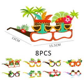 8 Pieces Party Glasses Summer Party Decorations Party Photo Glasses Costume Glasses Accessories Photo Props