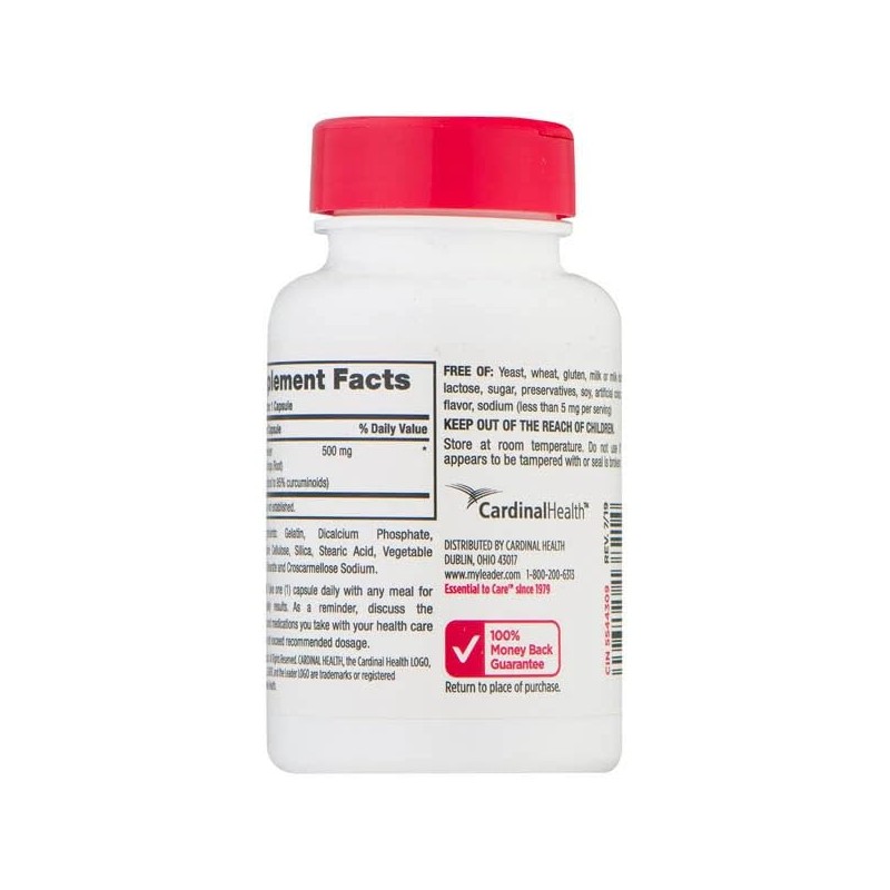 Leader Turmeric 500MG Capsules 60 Ct.