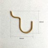 BRASS HOOK Brass Single Hook for Perforated Board 0.4 -