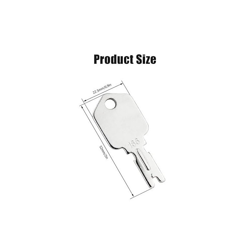 10PCS Forklift Keys 166 Ignition Keys Compatible with Clark Compatible