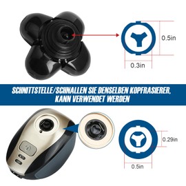 2er-Pack Ersatzköpfe für Kopfrasierer von Freebird Shaver – Sicheres und bequemes Rasieren, kompatibel mit Kopfrasierer und Körperrasierer, perfekt zum Trimmen von Glatzen und Körperhaaren bei Männern