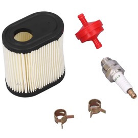 Mower Air Filter, 2Pcs Lawn Mower Air Filter Assembly Garden Lawn Mower Filter Accessories with Spark Plug for Tecumseh 36905 740083A