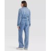 Universal Thread Women's Long Sleeve Utility Baggy Denim Jumpsuit -