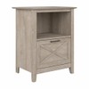 Pemberly Row Lateral File Cabinet with Shelf in Washed Gray