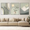 WZXGHE Abstract Picture, Aesthetic Green Plant Pictures, Bohemian Poster Set,
