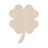 12" Four Leaf Clover Unfinished Wood Shape