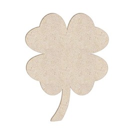 12" Four Leaf Clover Unfinished Wood Shape