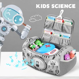 Carrying Case Compatible with Little Tikes for Story Dream Machine Books Starter Set, Storage Carrier Bag for Little Tikes for Storytime Audio Play Real for Littles Character Collection (Checkered)