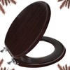 Round Toilet Seat Molded Wood Toilet Seat with Zinc Alloy