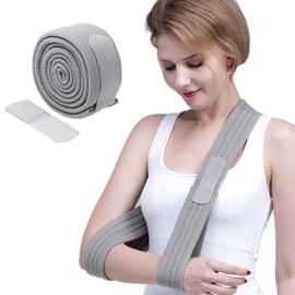banjiabb Arm Sling, Arm Sling Left Arm, Arm Sling Right Arm, Arm Sling Children, Arm Sling Shoulder Left and Right, for Broken Wrist, Elbow, Arm, Dislocated Shoulder (Grey)