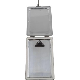 Aluminum Clipboard Document Holder 5201103 Silver Plain Finish 6x9 Inches Secure Storage for Papers Work Licenses Permits MadeSize: Standard-SL-TDH3-1, Color: Silver
