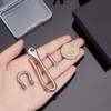 [PH PandaHall] Fish Hook Key Chain Brass Key Ring Platinum